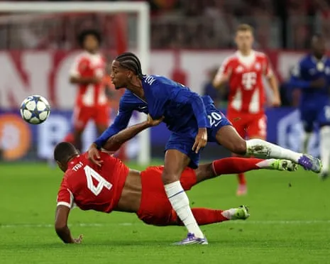 The Blues' boss rages as Bayern Munich defender Tah avoids sending-off during UCL setback